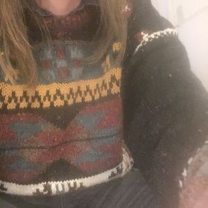 90’s Aztec hippy hipster sweater ;) boho friendly